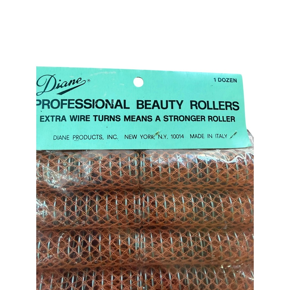 Vintage Diane Professional Beauty Rollers Orange Mesh Extra Wire Made in Italy